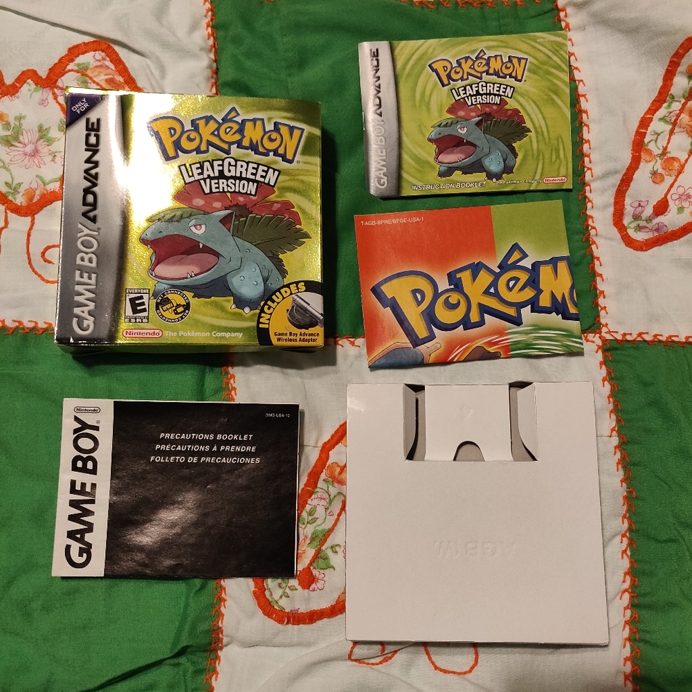 GBA Pokemon Leaf Green BOX ONLY